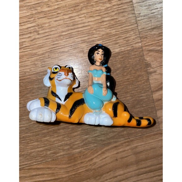 Mattel Other - Aladdin PRINCESS JASMINE & RAJAH Mattel 1992 Vintage Disney Figure Cake Topper